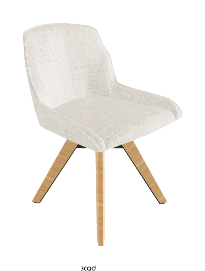 Tyler Swivel Dining Chair_Graphite Embossed_Natural Ashwood_Fabric_B610