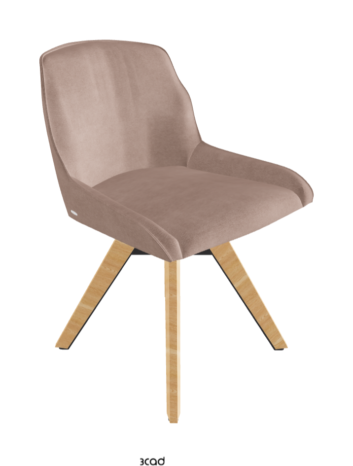 Tyler Swivel Dining Chair_Graphite Embossed_Natural Ashwood_Fabric_B925