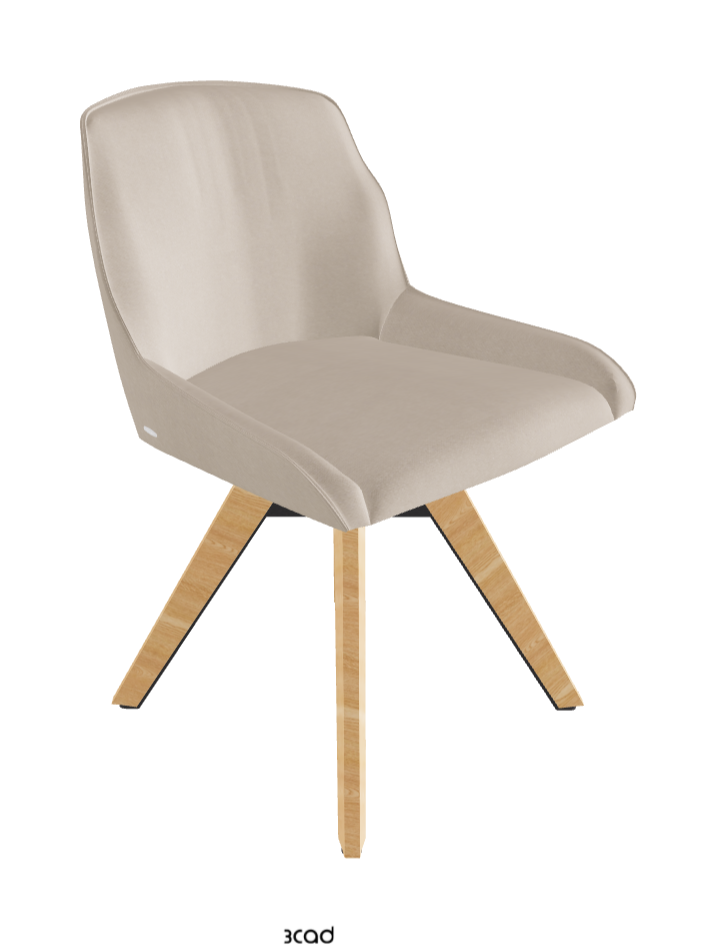 Tyler Swivel Dining Chair_Graphite Embossed_Natural Ashwood_Fabric_B926