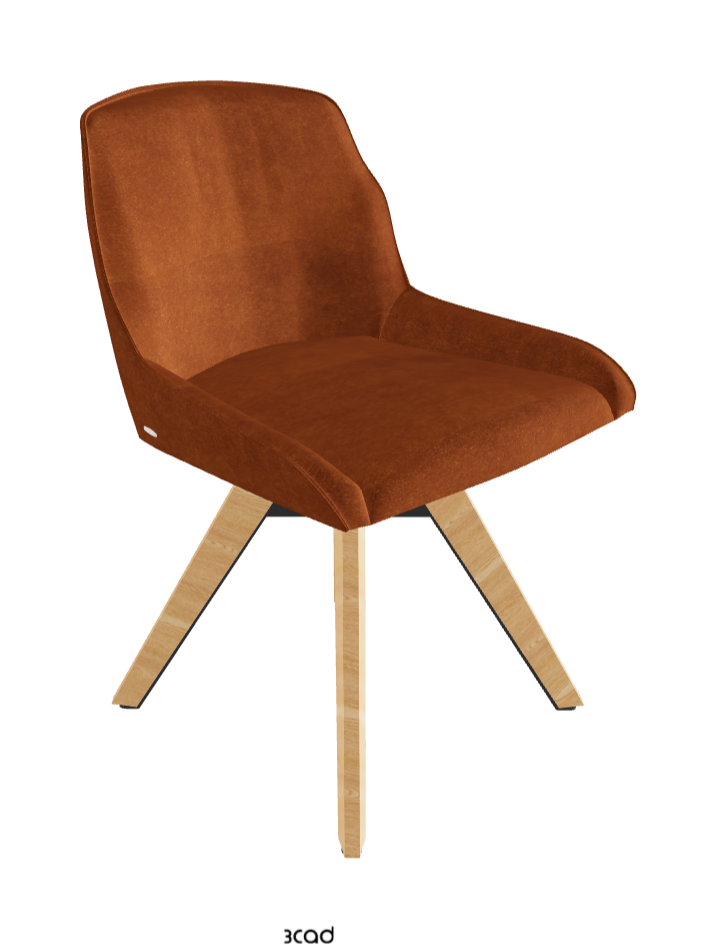 Tyler Swivel Dining Chair_Graphite Embossed_Natural Ashwood_Fabric_B930