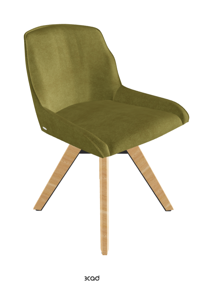 Tyler Swivel Dining Chair_Graphite Embossed_Natural Ashwood_Fabric_B931