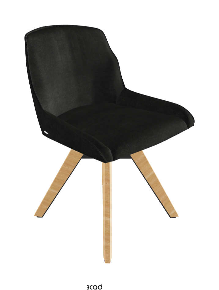 Tyler Swivel Dining Chair_Graphite Embossed_Natural Ashwood_Fabric_B932