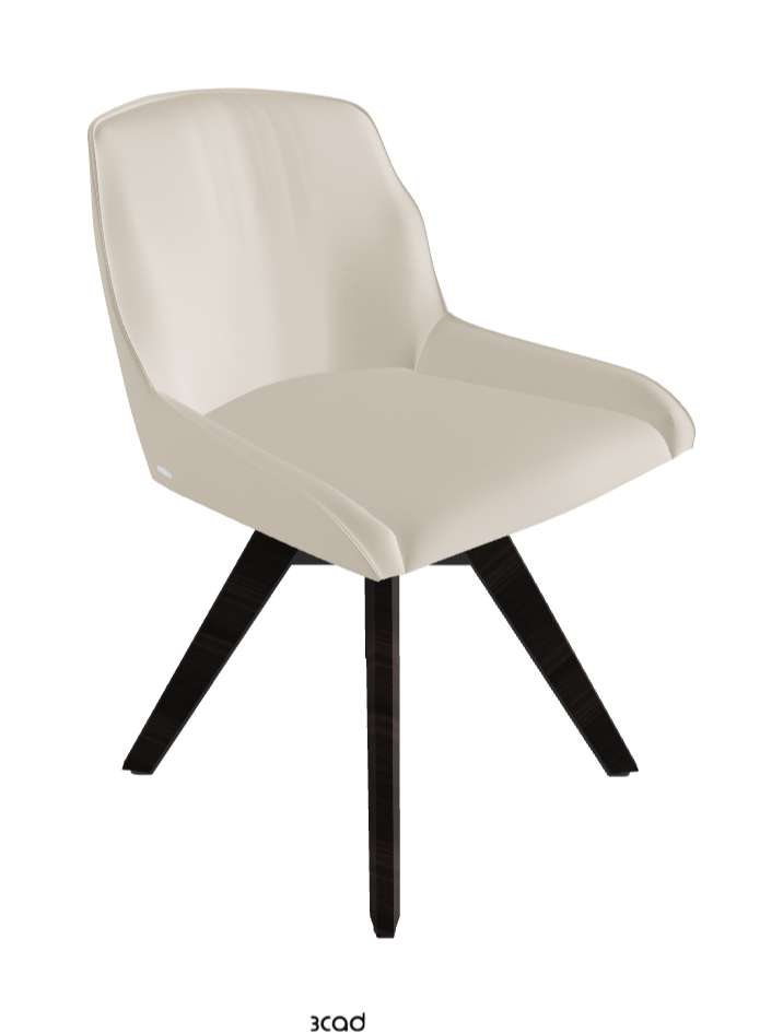 Tyler Swivel Dining Chair_Graphite Embossed_Burned Oak Stained Ashwood_Soft Leather_Cashmere