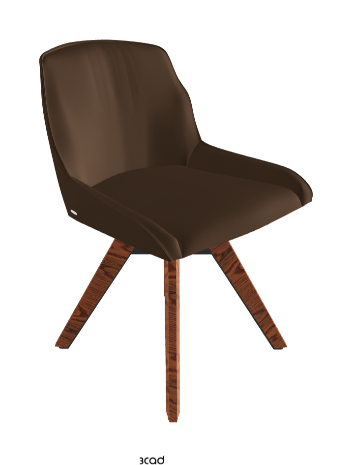 Tyler Swivel Dining Chair_Graphite Embossed_Canaletto Walnut Stained Ashwood_Soft Leather_Biscotto