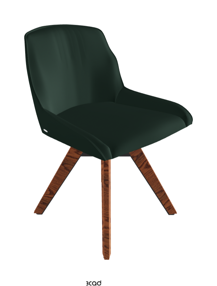Tyler Swivel Dining Chair_Graphite Embossed_Canaletto Walnut Stained Ashwood_Soft Leather_Sherwood