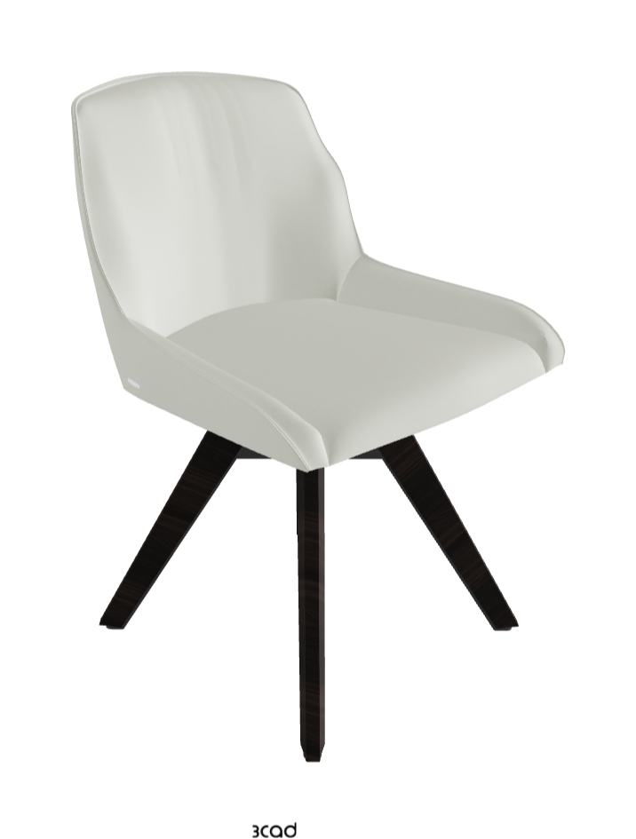 Tyler Swivel Dining Chair_Graphite Embossed_Burned Oak Stained Ashwood_Soft Leather_Artico