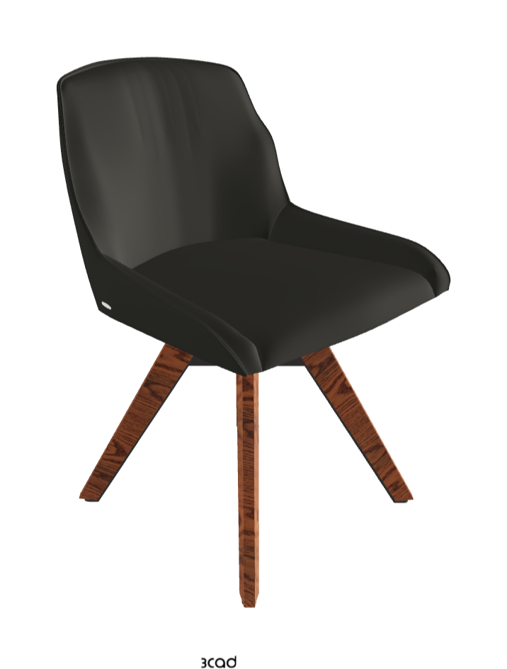 Tyler Swivel Dining Chair_Graphite Embossed_Canaletto Walnut Stained Ashwood_Synthetic Leather_London