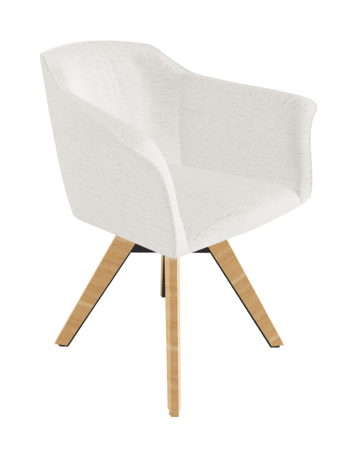 Tyler Swivel Dining Armchair_Graphite Embossed_Natural Ashwood_Fabric_B240
