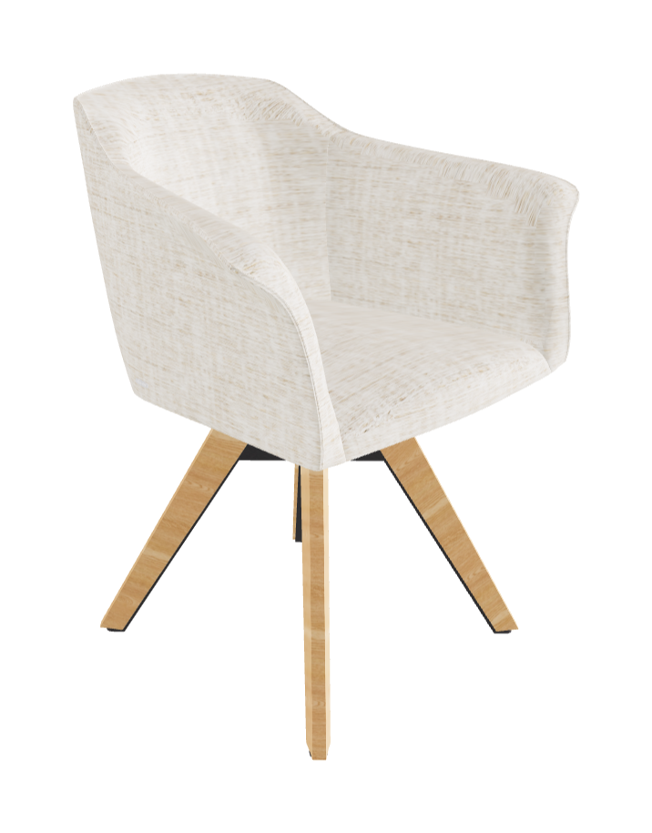 Tyler Swivel Dining Armchair_Graphite Embossed_Natural Ashwood_Fabric_B610