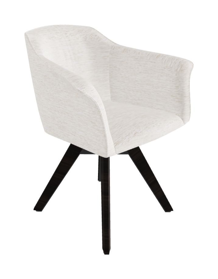 Tyler Swivel Dining Armchair_Graphite Embossed_Burned Oak Stained Ashwood_Fabric_B730