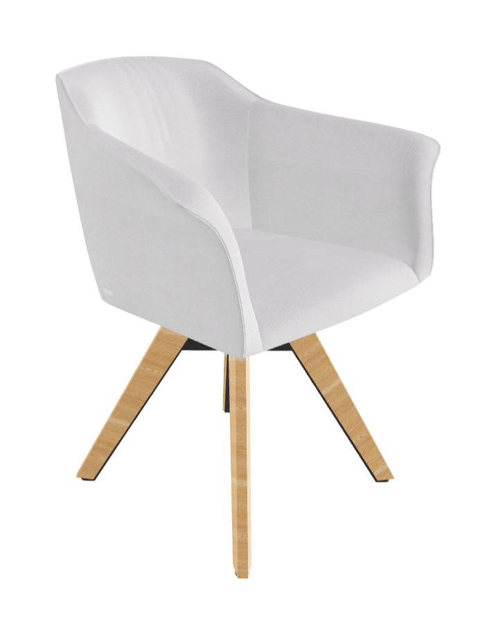 Tyler Swivel Dining Armchair_Graphite Embossed_Natural Ashwood_Fabric_B921