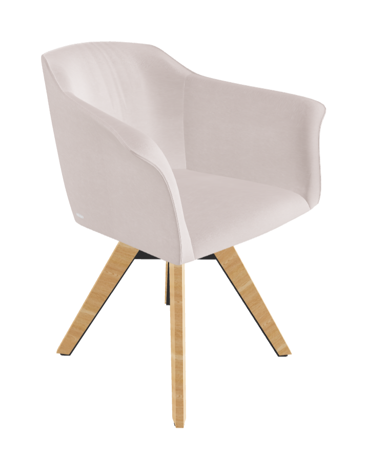 Tyler Swivel Dining Armchair_Graphite Embossed_Natural Ashwood_Fabric_B923