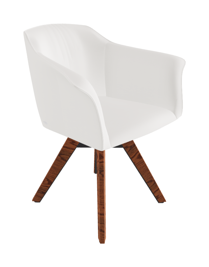 Tyler Swivel Dining Armchair_Graphite Embossed_Canaletto Walnut Stained Ashwood_Soft Leather_Palladio