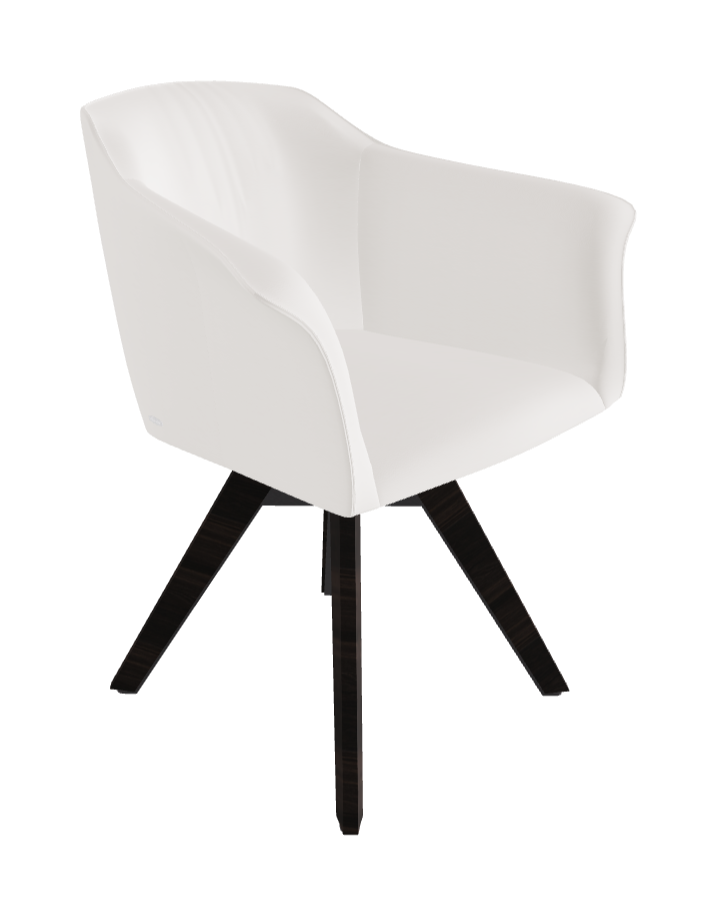 Tyler Swivel Dining Armchair_Graphite Embossed_Burned Oak Stained Ashwood_Soft Leather_Oyster