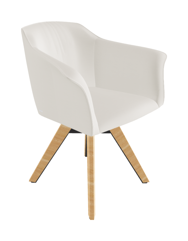 Tyler Swivel Dining Armchair_Graphite Embossed_Natural Ashwood_Synthetic Leather_Lino