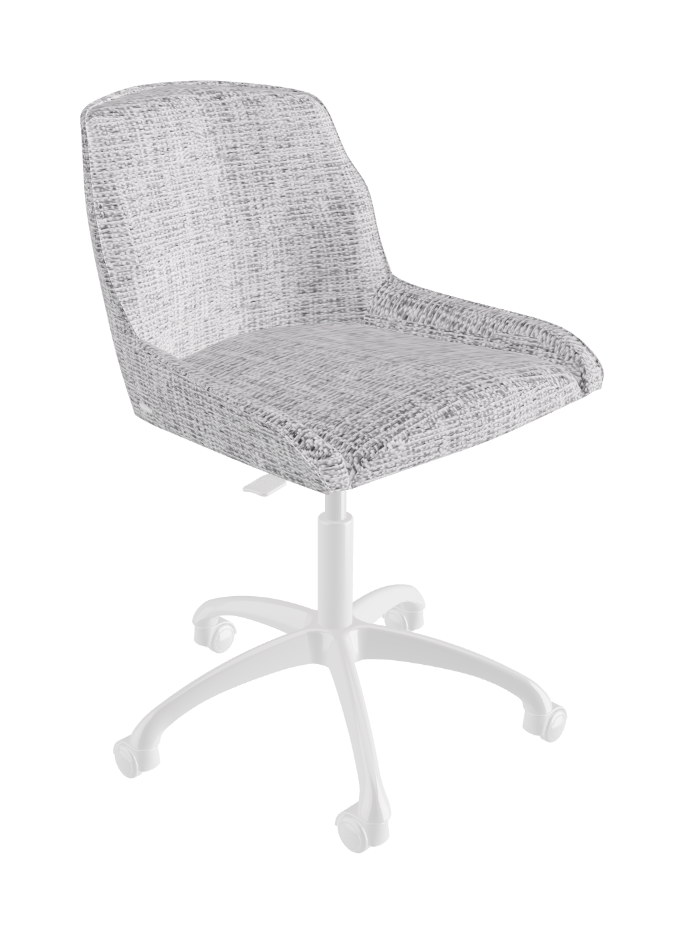 Tyler Wheels Swivel Office Chair_Polished Aluminium_Fabric_B811