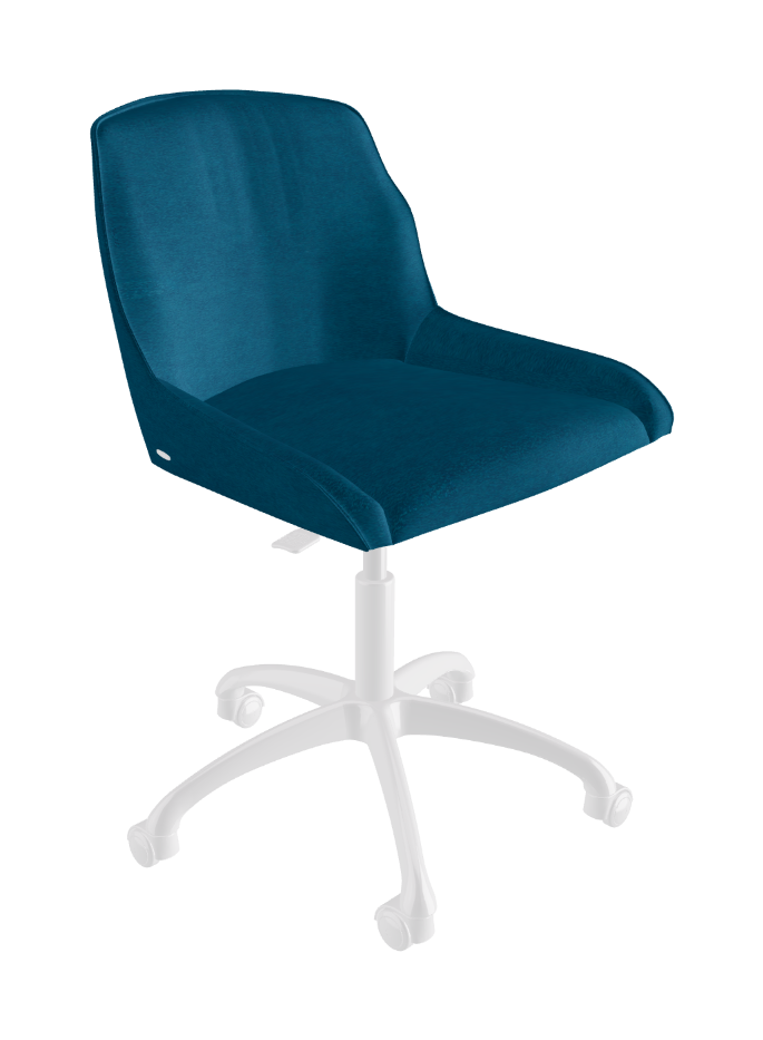 Tyler Wheels Swivel Office Chair_Polished Aluminium_Fabric_B928
