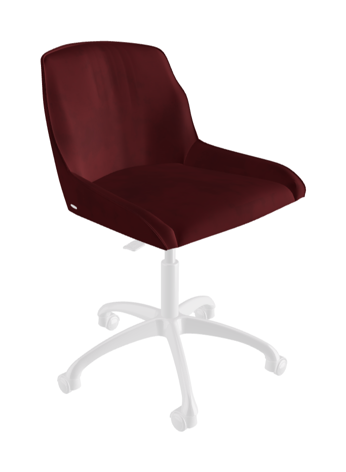 Tyler Wheels Swivel Office Chair_Polished Aluminium_Micro Nubuk_Cardinal