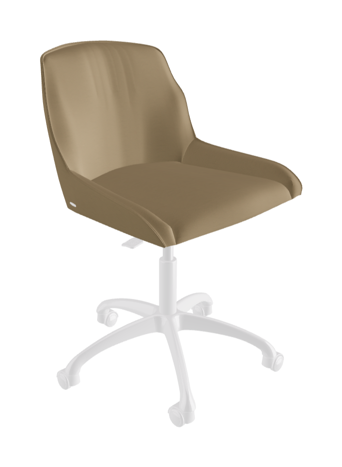 Tyler Wheels Swivel Office Chair_Polished Aluminium_Soft Leather_Safari