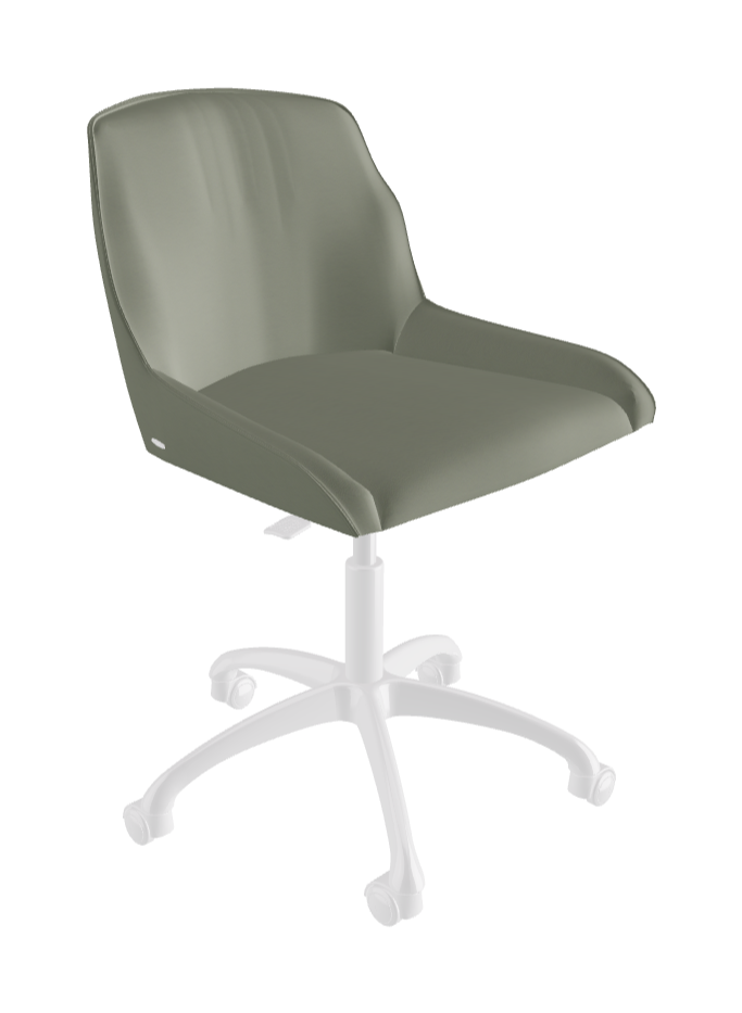 Tyler Wheels Swivel Office Chair_Polished Aluminium_Soft Leather_Cenere