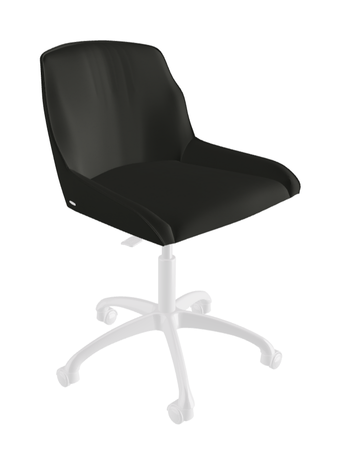 Tyler Wheels Swivel Office Chair_Polished Aluminium_Soft Leather_Smoke