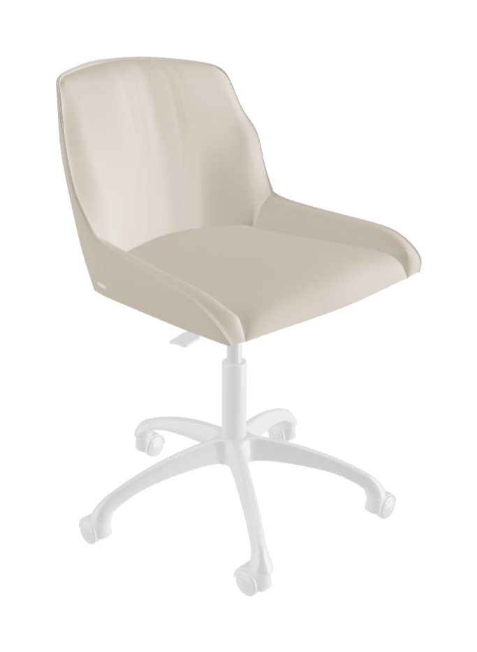 Tyler Wheels Swivel Office Chair_Polished Aluminium_Soft Leather_Cashmere