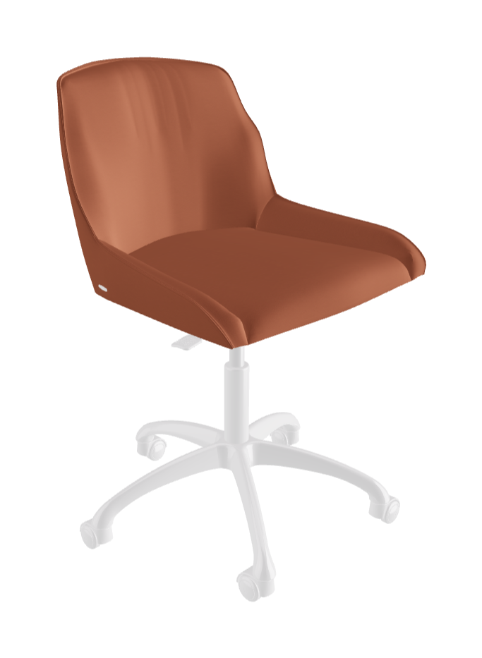 Tyler Wheels Swivel Office Chair_Polished Aluminium_Soft Leather_Canyon