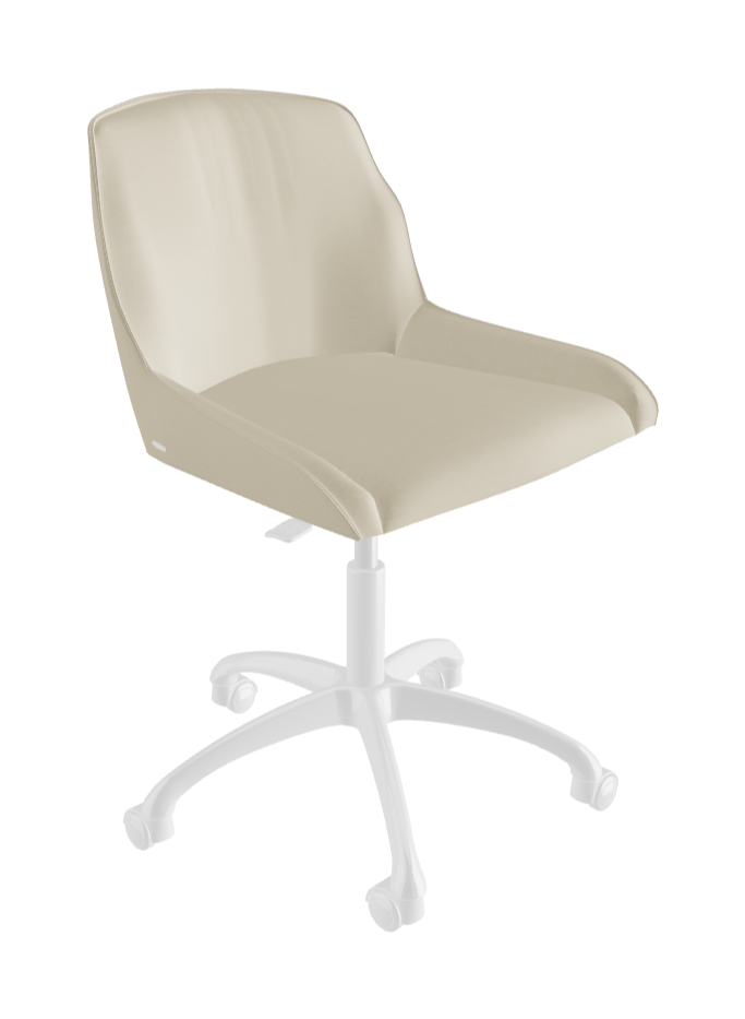 Tyler Wheels Swivel Office Chair_Polished Aluminium_Synthetic Leather_Oyster