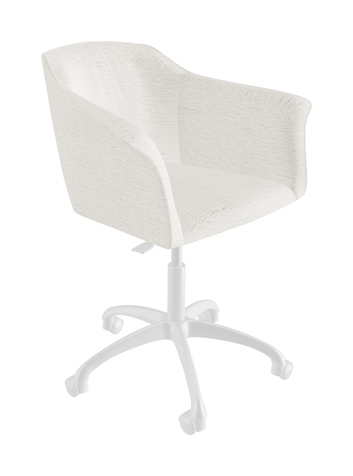 Tyler Wheels Swivel Office Armchair_Polished Aluminium_Fabric_B240