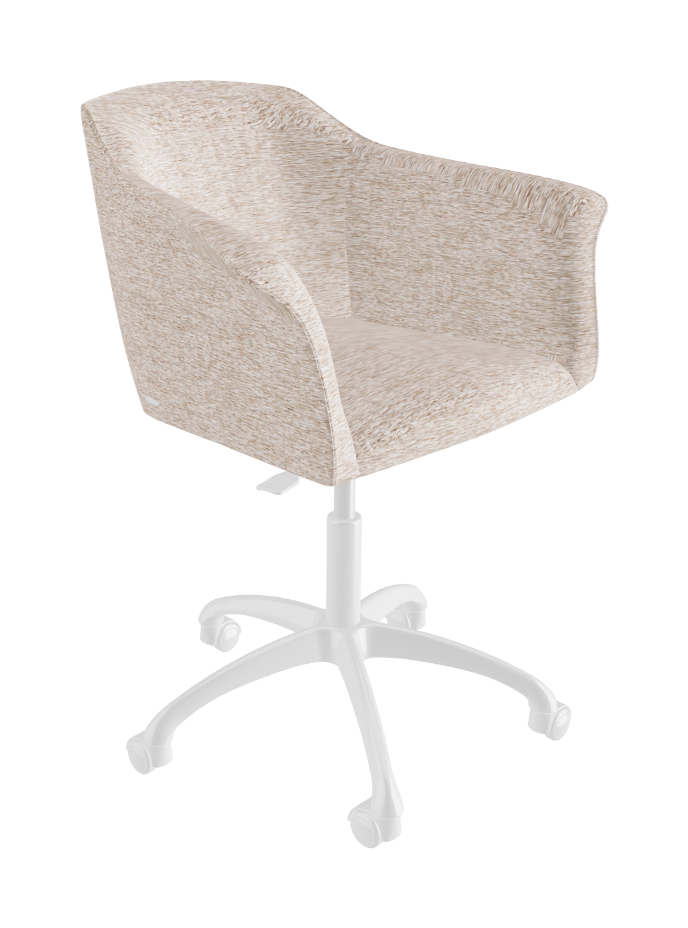 Tyler Wheels Swivel Office Armchair_Polished Aluminium_Fabric_B732