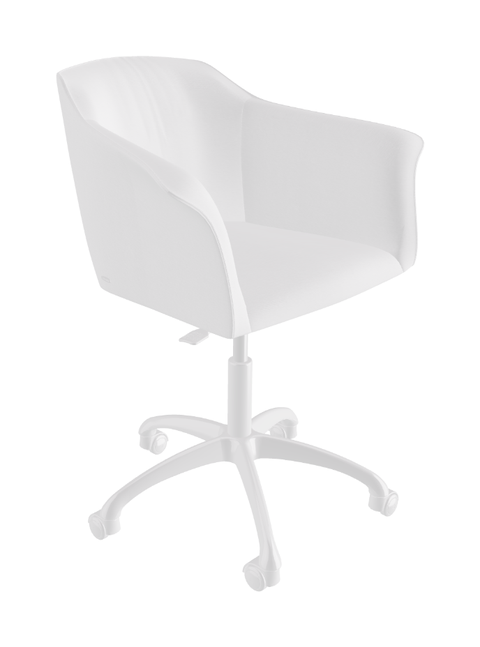Tyler Wheels Swivel Office Armchair_Polished Aluminium_Fabric_B920