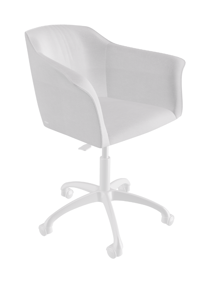 Tyler Wheels Swivel Office Armchair_Polished Aluminium_Fabric_B921
