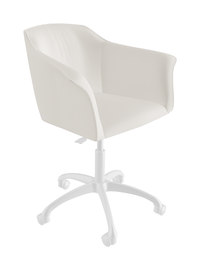 Tyler Wheels Swivel Office Armchair_Polished Aluminium_Soft Leather_Lino