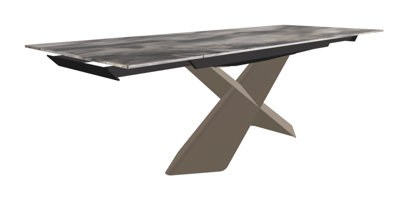 160-236×90×74h_CrystalArt Orobico Marble_Titanium Embossed_Extended