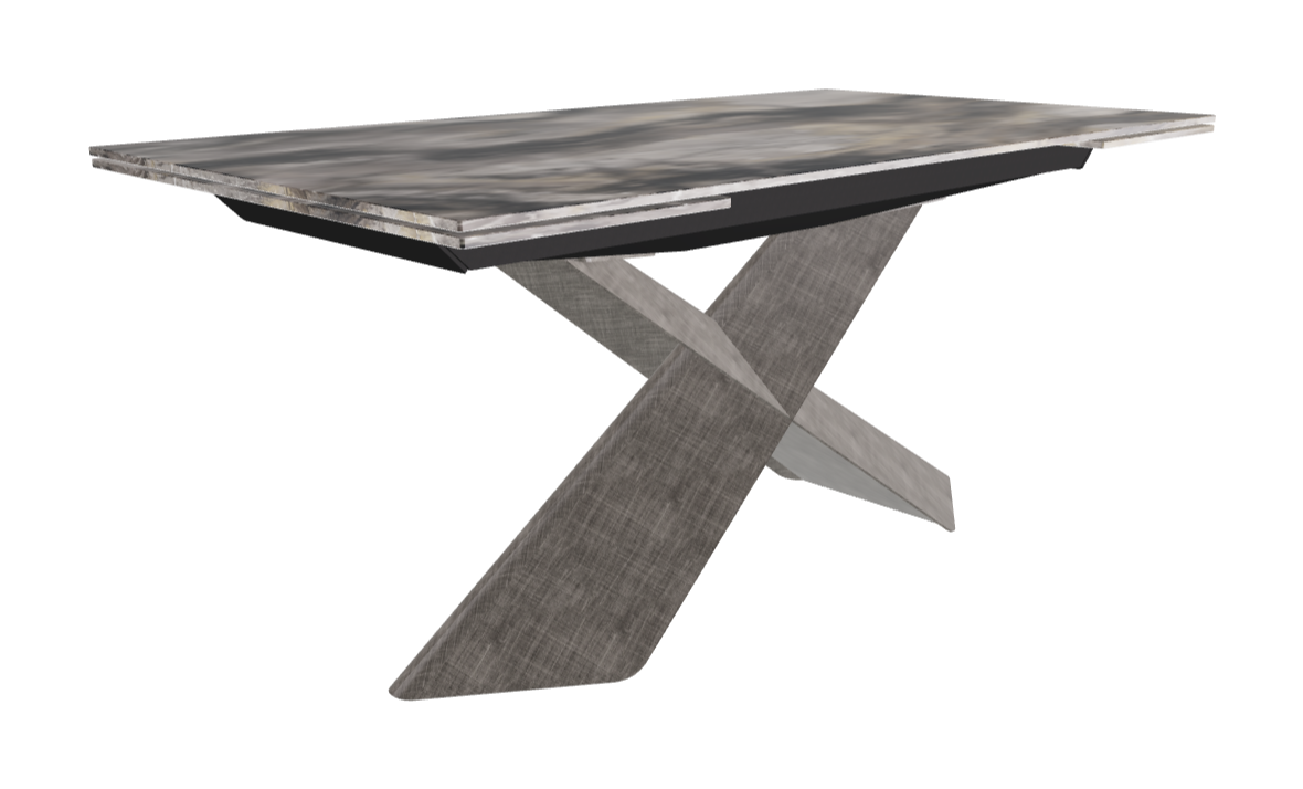 160-236×90×74h_CrystalArt Orobico Marble_Brushed Grey_Closed
