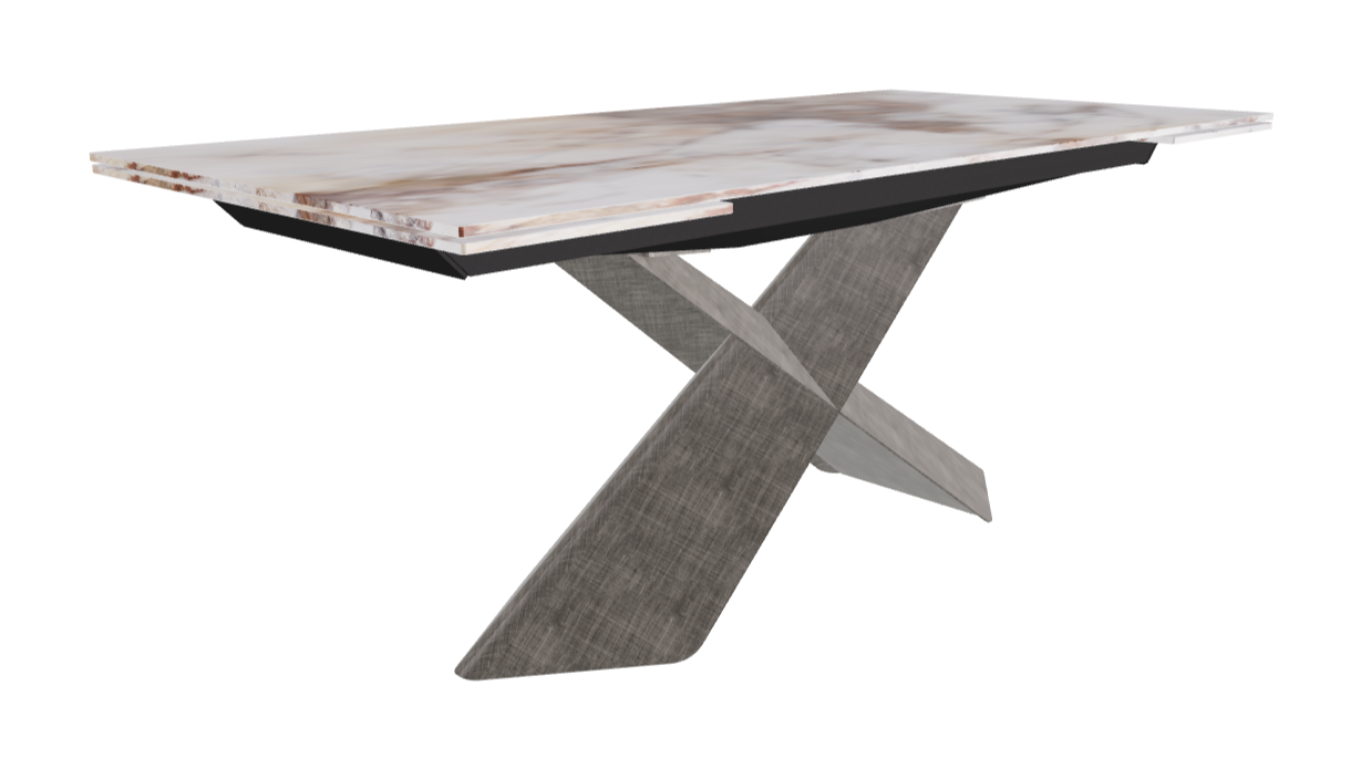 182-258×90×74h_CrystalArt Cotopaxi Marble_Brushed Grey_Closed