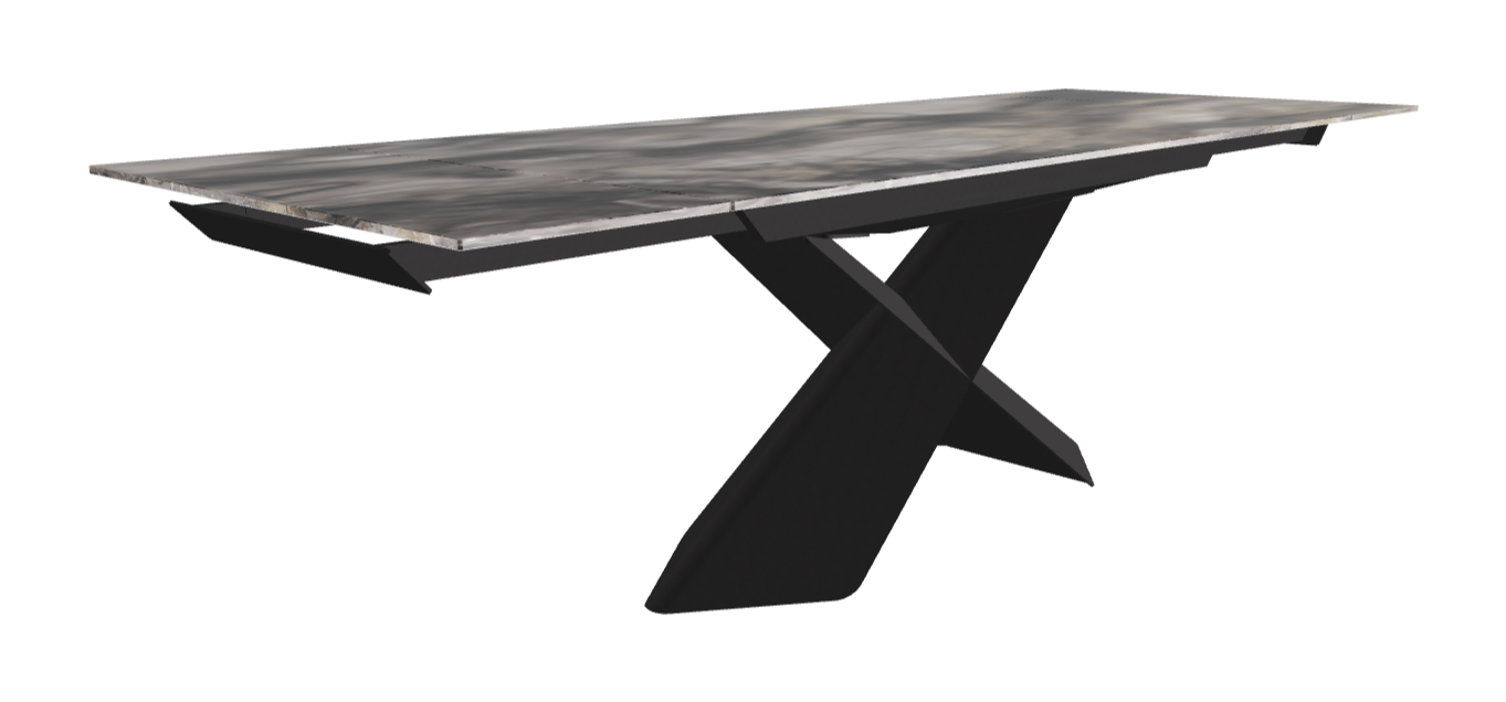 182-258×90×74h_CrystalArt Orobico Marble_Black Embossed_Extended
