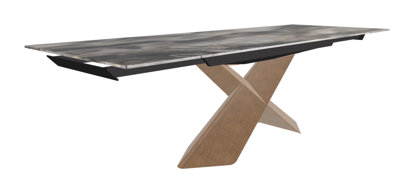 182-258×90×74h_CrystalArt Orobico Marble_Brushed Bronze_Extended