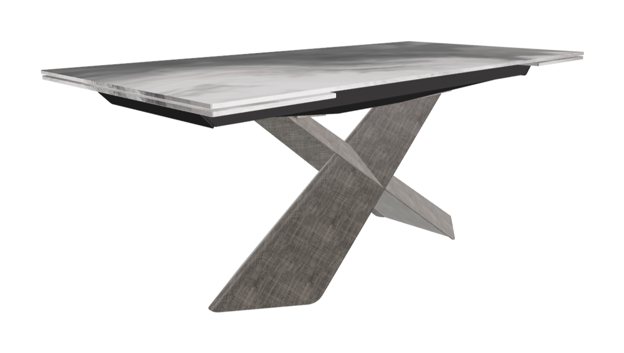 182-258×90×74h_CrystalArt CY01_Brushed Grey_Closed