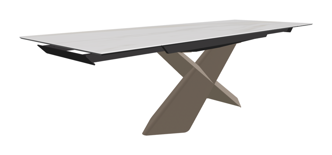 Cattelan Italia Tyron Keramik Drive Rectangular Extendible Dining Table – 182→258x90x74h