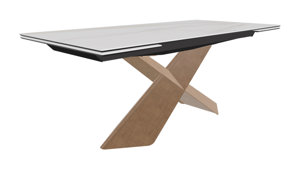 Cattelan Italia Tyron Keramik Drive Rectangular Extendible Dining Table – 182→258x90x74h