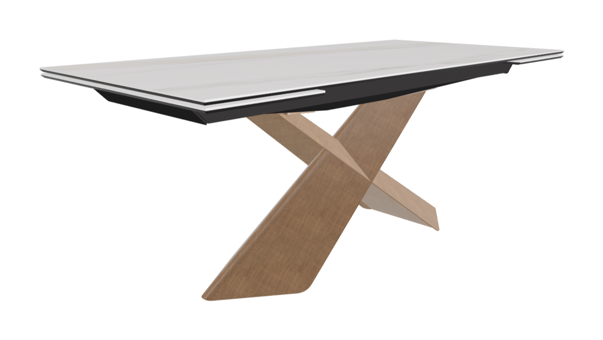 Cattelan Italia Tyron Keramik Drive Rectangular Extendible Dining Table – 182→258x90x74h