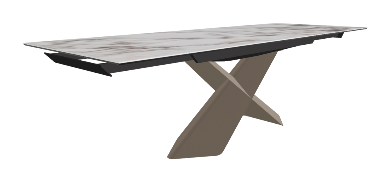 Cattelan Italia Tyron Keramik Drive Rectangular Extendible Dining Table – 182→258x90x74h