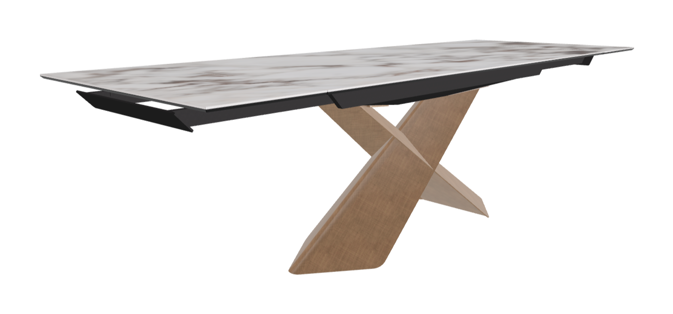 Cattelan Italia Tyron Keramik Drive Rectangular Extendible Dining Table – 182→258x90x74h