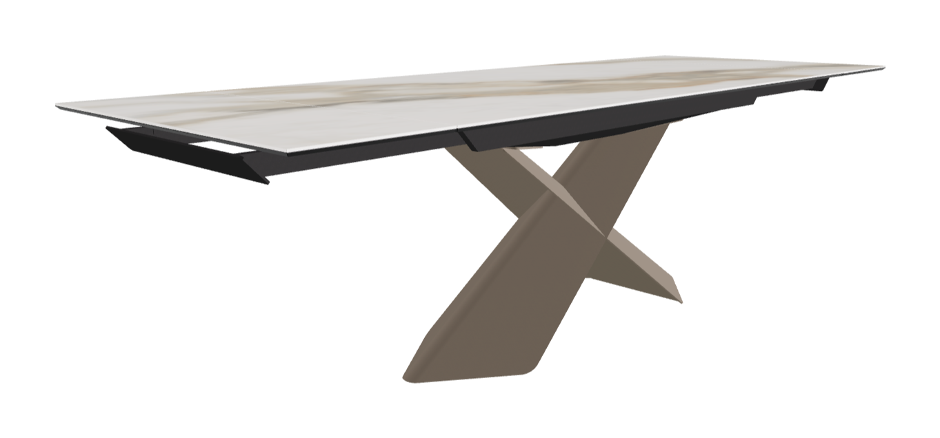 Cattelan Italia Tyron Keramik Drive Rectangular Extendible Dining Table – 182→258x90x74h