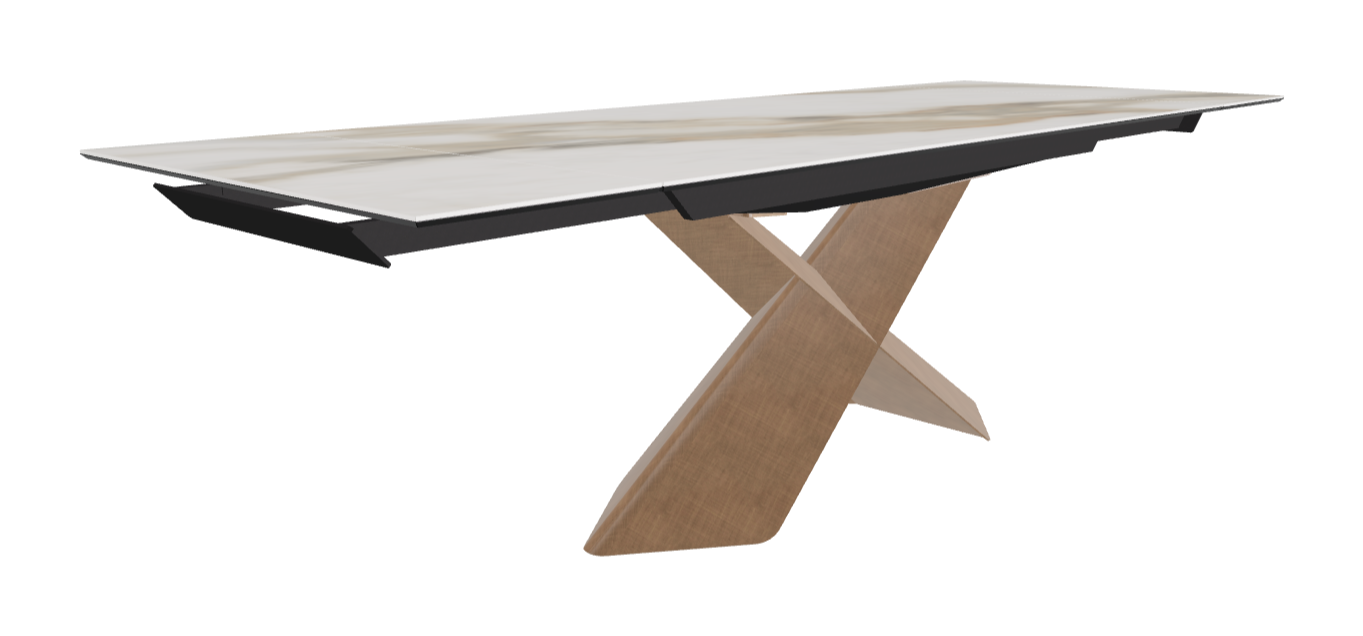 Cattelan Italia Tyron Keramik Drive Rectangular Extendible Dining Table – 182→258x90x74h