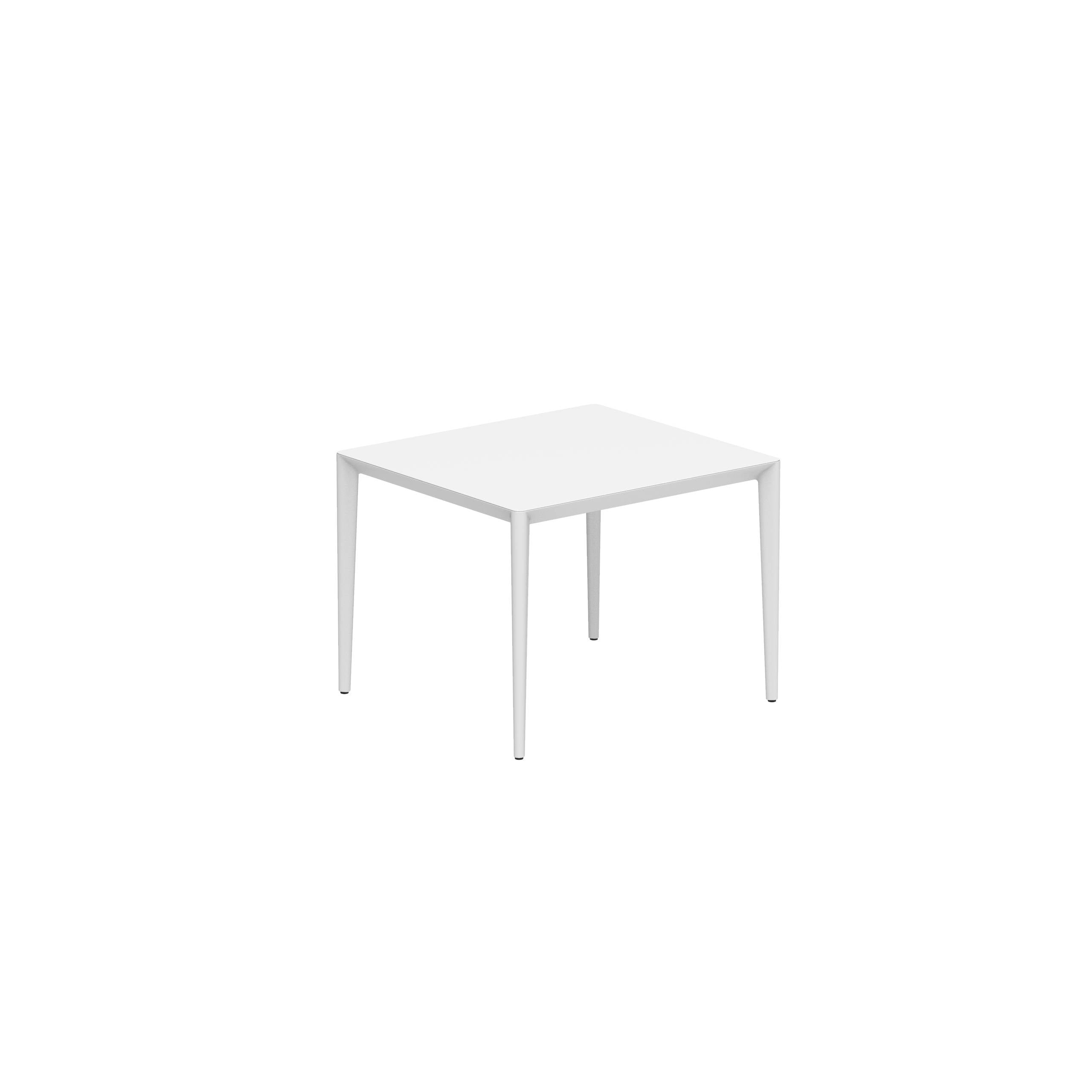 U-Nite Table 100x90cm White With Ceramic Tabletop In White