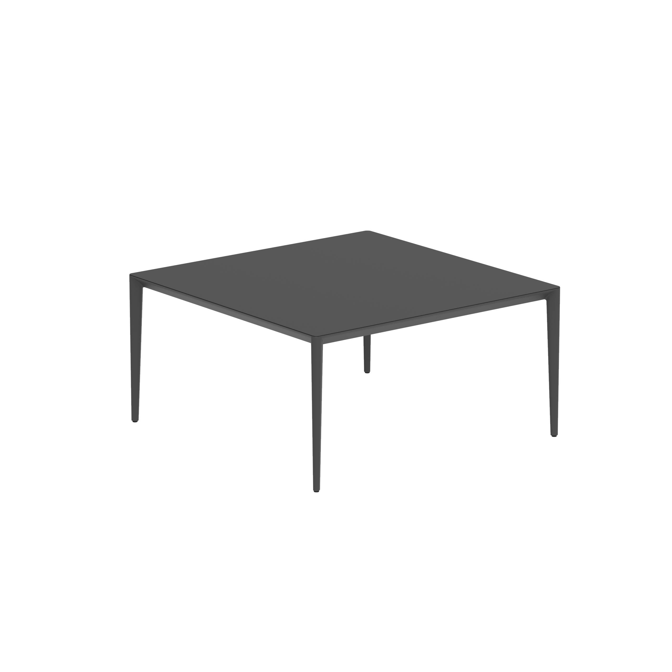 U-Nite Table 150x150cm Anthracite With Ceramic Tabletop In Black