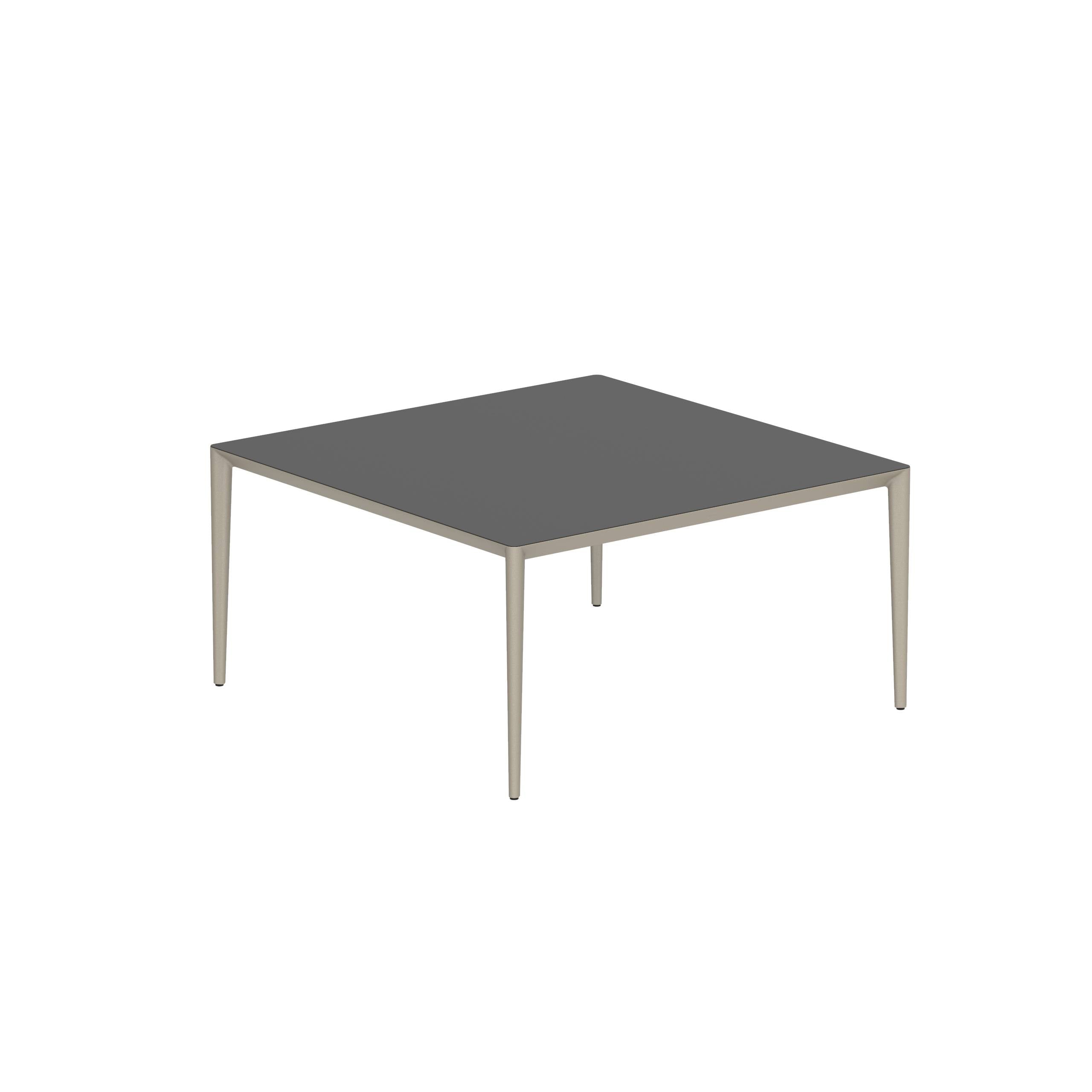 U-Nite Table 150x150cm Sand With Ceramic Tabletop In Black