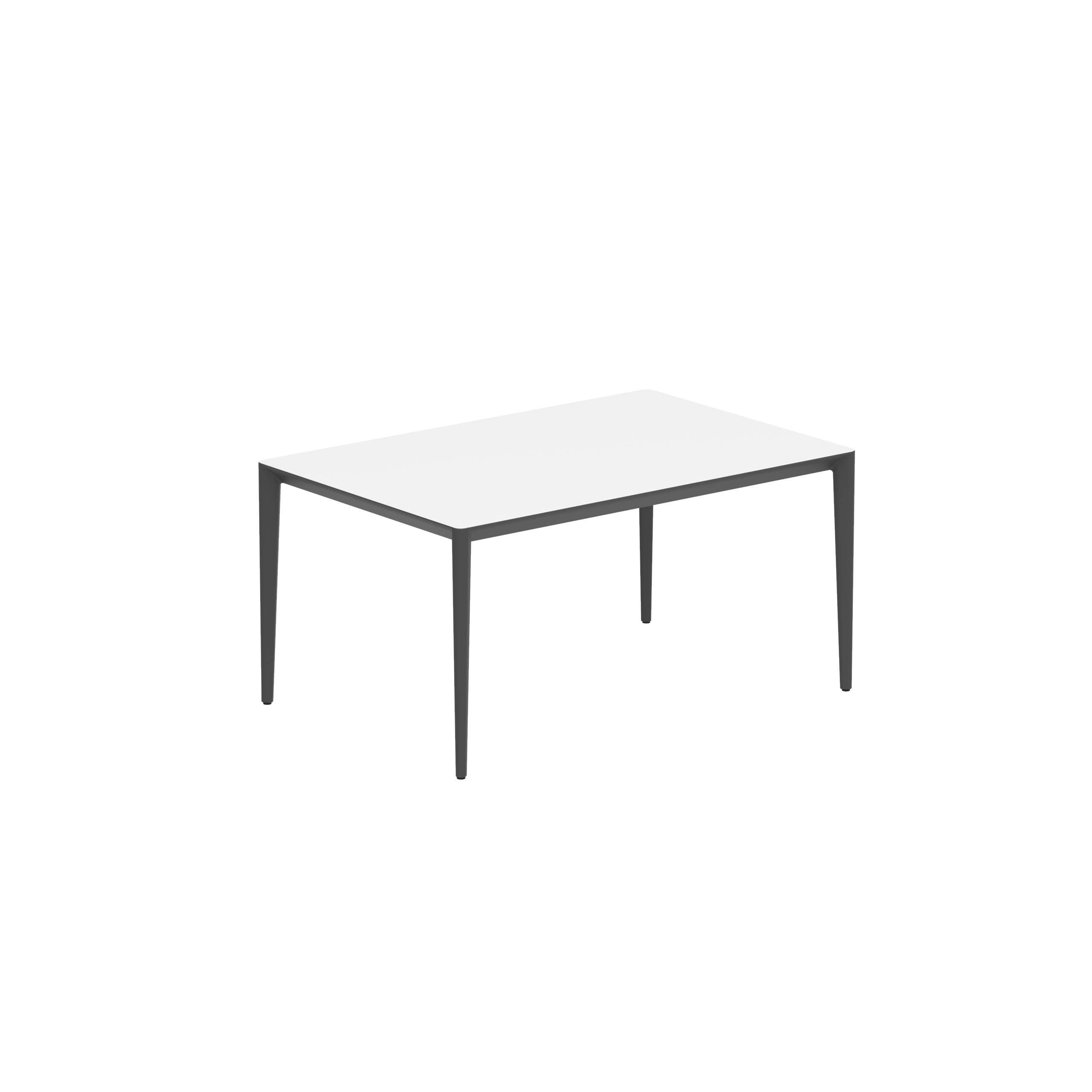U-Nite Table 150x100cm Anthracite With Ceramic Tabletop White